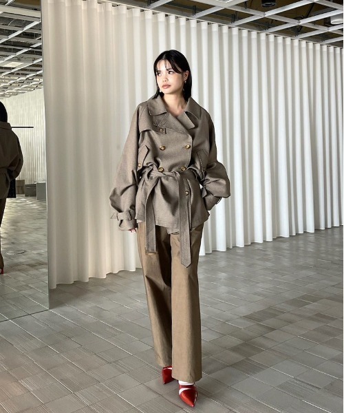 ジャケット・アウター DADDY MIDI TRENCH COAT ameri vintage DADDY MIDI TRENCH COAT