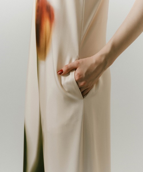Knuth Marf】flower print satin dress（ワンピース）｜Knuth