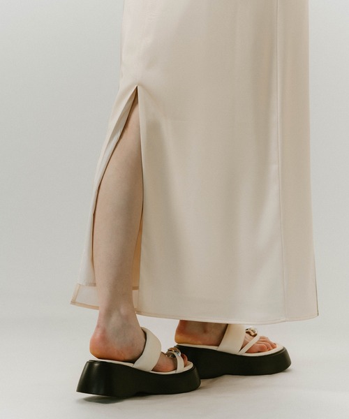 Knuth Marf】flower print satin dress（ワンピース）｜Knuth