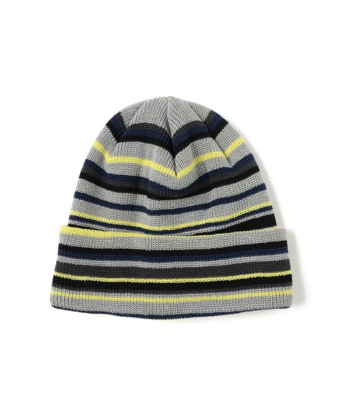 BEAMS（ビームス）の「マルチボーダー ワッチキャップ（ニットキャップ/ビーニー・メンズ・ブラック/ベージュ/ホワイト/グレー・ONE SIZE）」の3枚目の写真