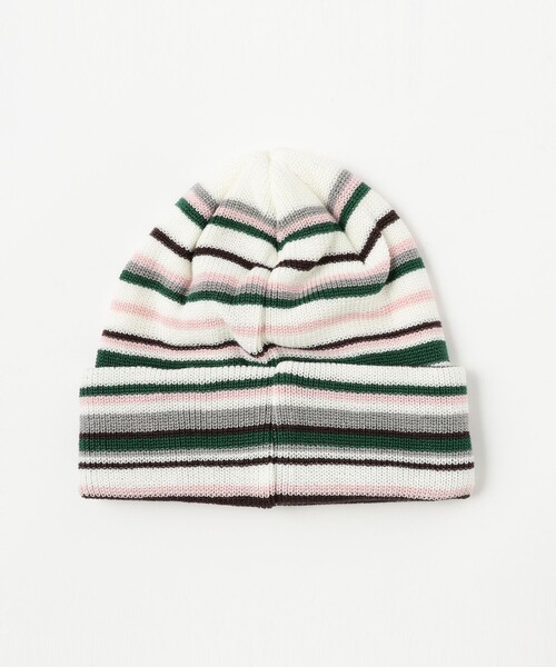 BEAMS（ビームス）の「マルチボーダー ワッチキャップ（ニットキャップ/ビーニー・メンズ・ブラック/ベージュ/ホワイト/グレー・ONE SIZE）」の7枚目の写真