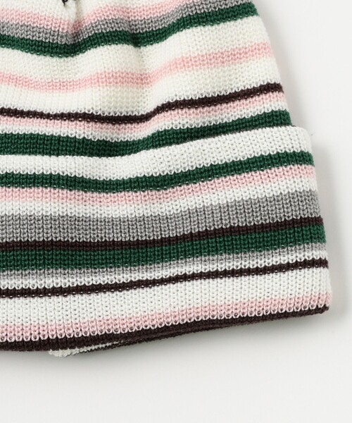 BEAMS（ビームス）の「マルチボーダー ワッチキャップ（ニットキャップ/ビーニー・メンズ・ブラック/ベージュ/ホワイト/グレー・ONE SIZE）」の8枚目の写真