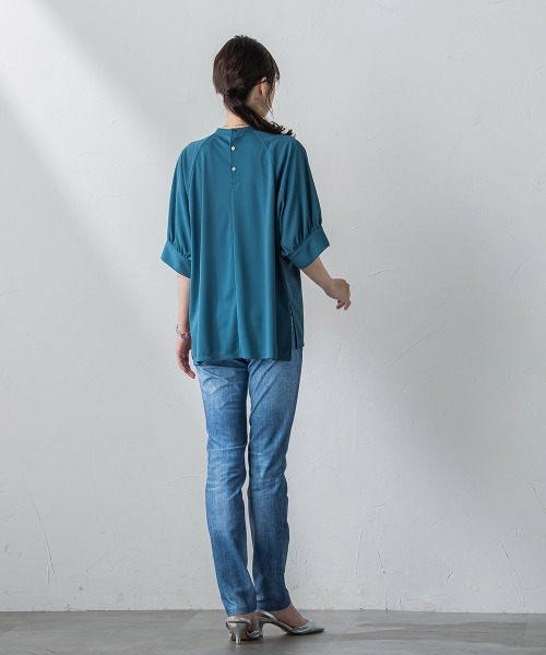 LAUTREAMONT(ロートレアモン)の「【WEB限定】【3サイズ展開】ハイテンションパンツ≪洗える/ストレッチ≫(その他パンツ・レディース・サックスブルー/ブラック系その他/ダークネイビー・7号/11号/9号)」の12枚目の写真