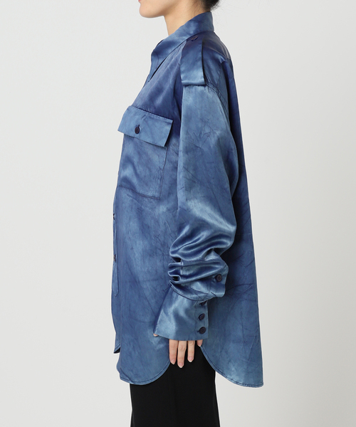 TANAKA(タナカ)の「“O” TANAKA 別注 OVER OFFICER シャツ(シャツ/ブラウス・レディース・ブラウン/ネイビー・LARGE)」の16枚目の写真