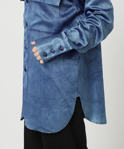 TANAKA(タナカ)の「“O” TANAKA 別注 OVER OFFICER シャツ(シャツ/ブラウス・レディース・ブラウン/ネイビー・LARGE)」の20枚目の写真