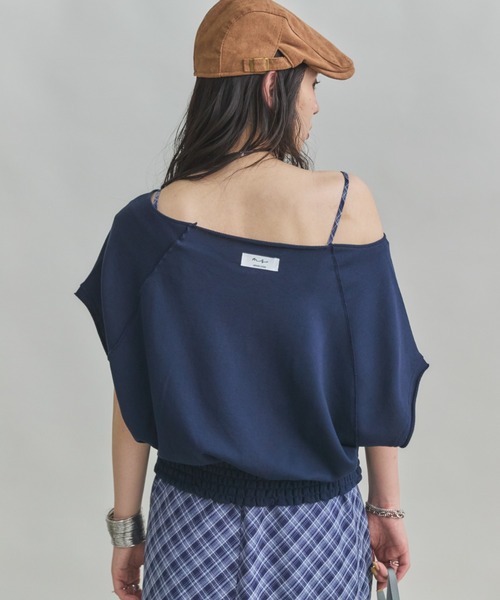 MIRROR STOKE（ミラーストーク）の「【ZOZO限定】2WAY ROUND TSHIRT/ツーウェイラウンドティーシャツ（Tシャツ/カットソー・レディース・ネイビー/ピンク/オフホワイト・MEDIUM）」の2枚目の写真