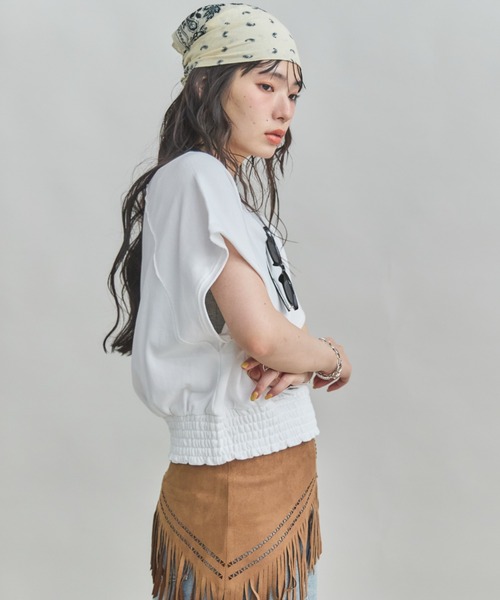MIRROR STOKE（ミラーストーク）の「【ZOZO限定】2WAY ROUND TSHIRT/ツーウェイラウンドティーシャツ（Tシャツ/カットソー・レディース・ネイビー/ピンク/オフホワイト・MEDIUM）」の13枚目の写真