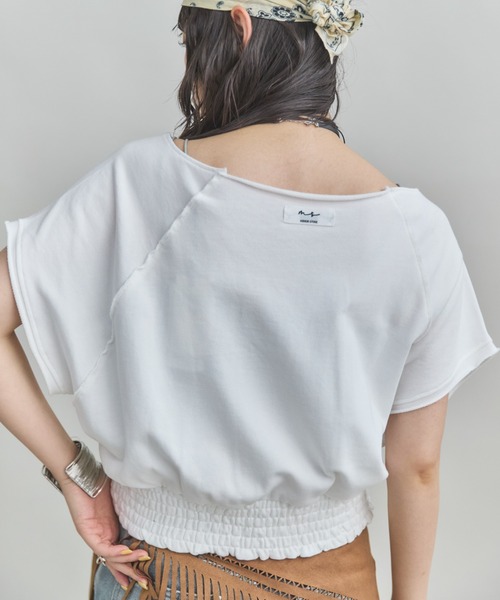 MIRROR STOKE（ミラーストーク）の「【ZOZO限定】2WAY ROUND TSHIRT/ツーウェイラウンドティーシャツ（Tシャツ/カットソー・レディース・ネイビー/ピンク/オフホワイト・MEDIUM）」の17枚目の写真