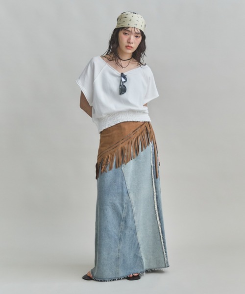 MIRROR STOKE（ミラーストーク）の「【ZOZO限定】2WAY ROUND TSHIRT/ツーウェイラウンドティーシャツ（Tシャツ/カットソー・レディース・ネイビー/ピンク/オフホワイト・MEDIUM）」の18枚目の写真