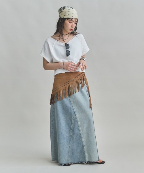 MIRROR STOKE（ミラーストーク）の「【ZOZO限定】2WAY ROUND TSHIRT/ツーウェイラウンドティーシャツ（Tシャツ/カットソー・レディース・ネイビー/ピンク/オフホワイト・MEDIUM）」の20枚目の写真