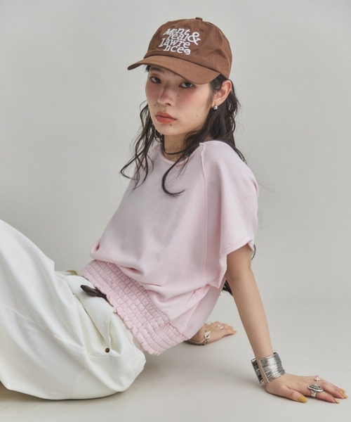MIRROR STOKE（ミラーストーク）の「【ZOZO限定】2WAY ROUND TSHIRT/ツーウェイラウンドティーシャツ（Tシャツ/カットソー・レディース・ネイビー/ピンク/オフホワイト・MEDIUM）」の4枚目の写真