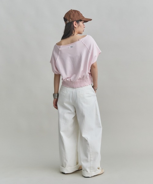 MIRROR STOKE（ミラーストーク）の「【ZOZO限定】2WAY ROUND TSHIRT/ツーウェイラウンドティーシャツ（Tシャツ/カットソー・レディース・ネイビー/ピンク/オフホワイト・MEDIUM）」の9枚目の写真