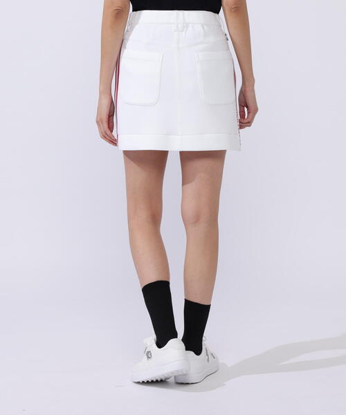 PEARLY GATES ホワイト スカート ナイロンタスランストレッチグログラン中綿スカート | PEARLY