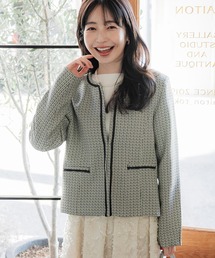 未使用☆ヴィリーナ　VIRINA　ツイードジャケット　SサイズMサイズ 未使用☆ヴィリーナ VIRINA ツイードジャケット SサイズMサイズ