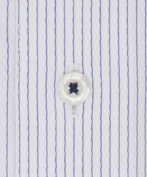 TOKYO SHIRTS(トウキョウシャツ)の「【超形態安定】 形態安定ノンアイロン ワイド 半袖ビジネスワイシャツ(ビジネスシャツ・メンズ・ブルー・首回り39cm/首回り42cm/首回り37cm/首回り41cm/首回り43cm)」の4枚目の写真