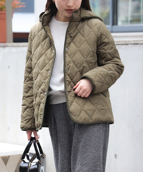 BEAMS HEART（ビームスハート）の「【ベストセラー】フード キルティング ブルゾン　軽量 / フード取り外し可能（ブルゾン・レディース・オリーブ/ベージュ/ネイビー・SMALL/MEDIUM/LARGE）」の13枚目の写真