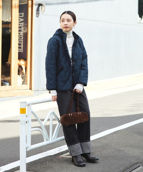 BEAMS HEART（ビームスハート）の「【ベストセラー】フード キルティング ブルゾン　軽量 / フード取り外し可能（ブルゾン・レディース・オリーブ/ベージュ/ネイビー・SMALL/MEDIUM/LARGE）」の6枚目の写真