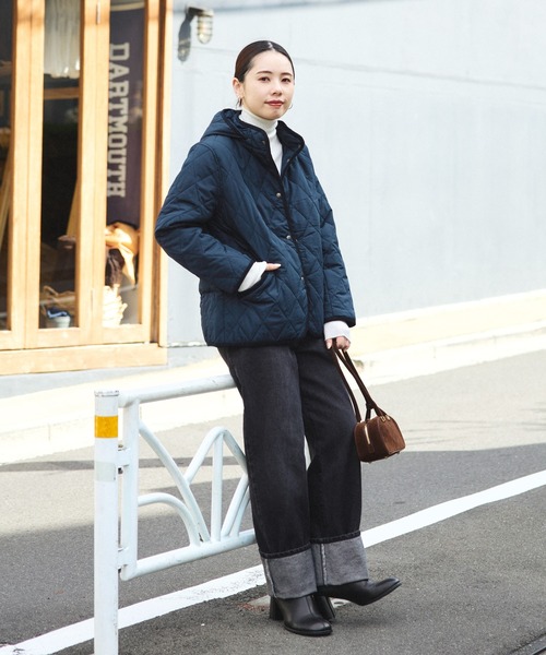 BEAMS HEART（ビームスハート）の「【ベストセラー】フード キルティング ブルゾン　軽量 / フード取り外し可能（ブルゾン・レディース・オリーブ/ベージュ/ネイビー・SMALL/MEDIUM/LARGE）」の9枚目の写真