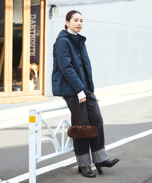 BEAMS HEART（ビームスハート）の「【ベストセラー】フード キルティング ブルゾン　軽量 / フード取り外し可能（ブルゾン・レディース・オリーブ/ベージュ/ネイビー・SMALL/MEDIUM/LARGE）」の10枚目の写真