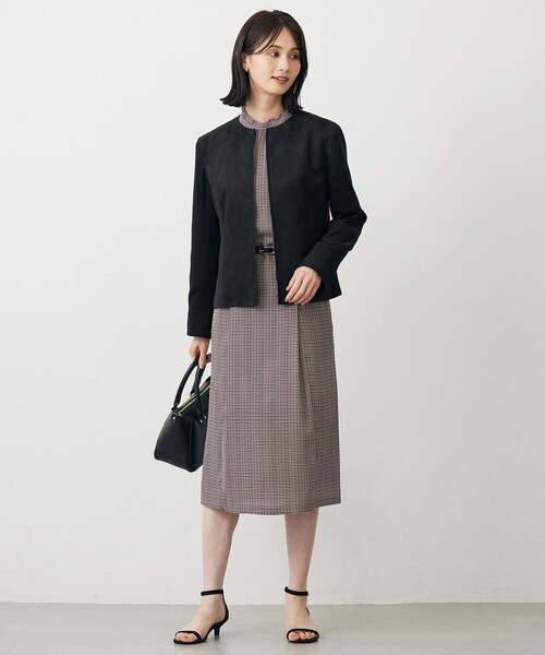 J.PRESS(ジェイプレス)の「ライトマイクロスエード ブルゾン(ブルゾン・レディース・ブラック系/ベージュ系/ブラウン系・T15/T13)」の14枚目の写真