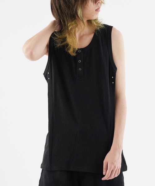 Theater code（シアターコード）の「Triple-button tank top / 3連ボタン タンクトップ 2026年春夏（タンクトップ・メンズ・ブラック/ホワイト/ダークグレー・M/L/XL）」の14枚目の写真