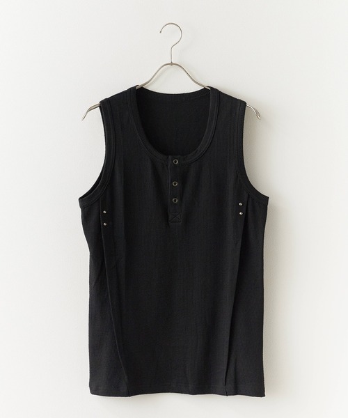 Theater code（シアターコード）の「Triple-button tank top / 3連ボタン タンクトップ 2026年春夏（タンクトップ・メンズ・ブラック/ホワイト/ダークグレー・M/L/XL）」の13枚目の写真