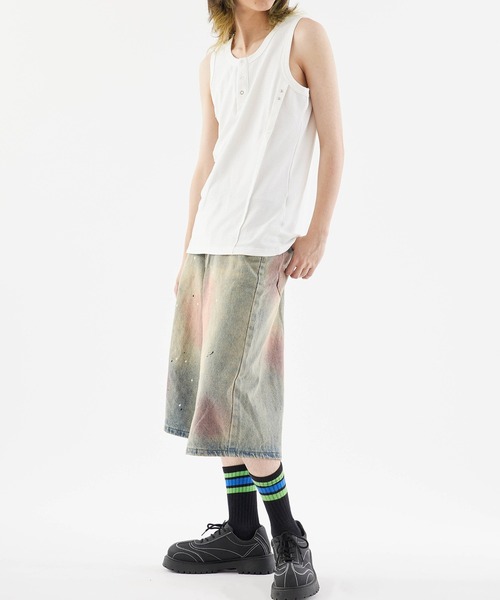 Theater code（シアターコード）の「Triple-button tank top / 3連ボタン タンクトップ 2026年春夏（タンクトップ・メンズ・ブラック/ホワイト/ダークグレー・M/L/XL）」の20枚目の写真