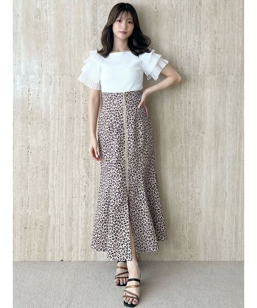 MERCURYDUO（マーキュリーデュオ）の「異素材ティアードスリーブニット（ニット/セーター・レディース・ミント/オフホワイト/ブラック・FREE）」の21枚目の写真