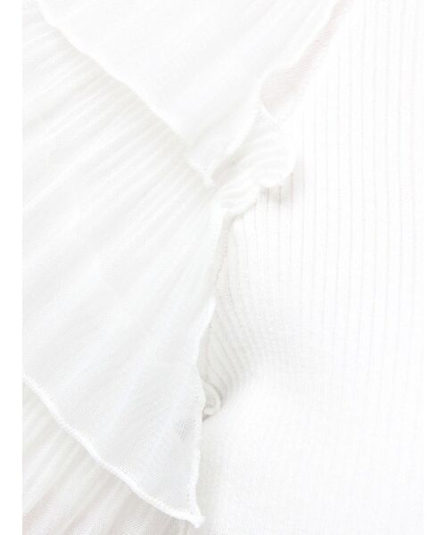 MERCURYDUO（マーキュリーデュオ）の「異素材ティアードスリーブニット（ニット/セーター・レディース・ミント/オフホワイト/ブラック・FREE）」の8枚目の写真