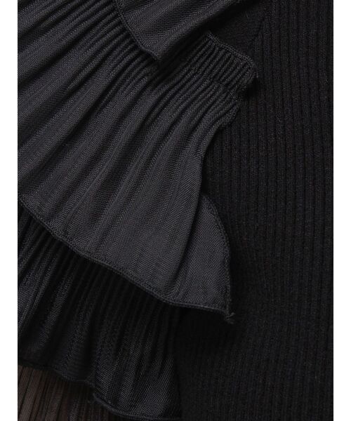 MERCURYDUO（マーキュリーデュオ）の「異素材ティアードスリーブニット（ニット/セーター・レディース・ミント/オフホワイト/ブラック・FREE）」の7枚目の写真