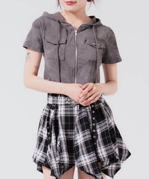 Hooded Double Zip Top / フード付き ダブルジップトップス 秋物 秋服 2026年秋冬