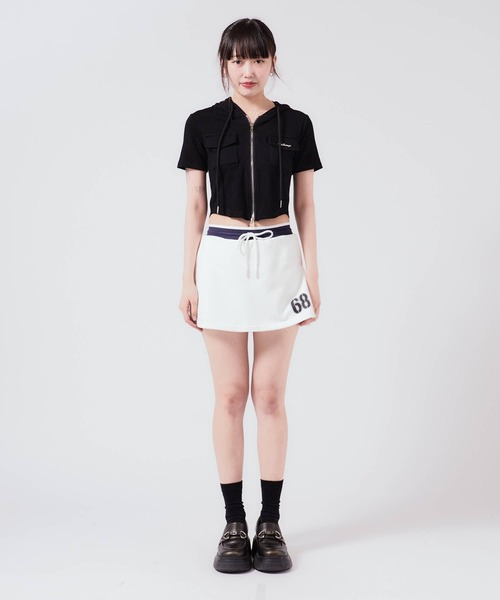 Chick(チック)の「Hooded Double Zip Top / フード付き ダブルジップトップス 秋物 秋服 2026年秋冬(Tシャツ/カットソー・レディース・ブラック/グレー系/ライトグレー/ホワイト/ブラック系・FREE)」の15枚目の写真