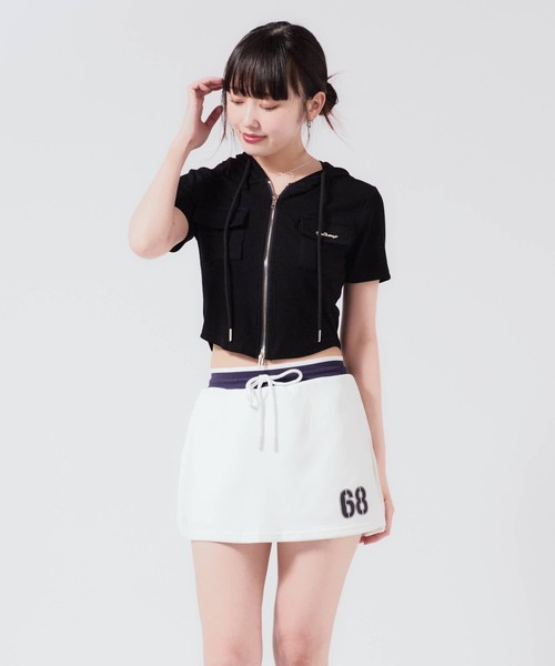 Chick(チック)の「Hooded Double Zip Top / フード付き ダブルジップトップス 秋物 秋服 2026年秋冬(Tシャツ/カットソー・レディース・ブラック/グレー系/ライトグレー/ホワイト/ブラック系・FREE)」の13枚目の写真
