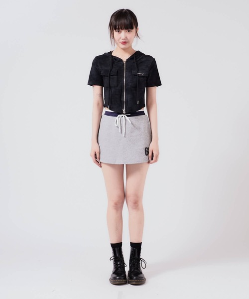 Chick(チック)の「Hooded Double Zip Top / フード付き ダブルジップトップス 秋物 秋服 2026年秋冬(Tシャツ/カットソー・レディース・ブラック/グレー系/ライトグレー/ホワイト/ブラック系・FREE)」の21枚目の写真