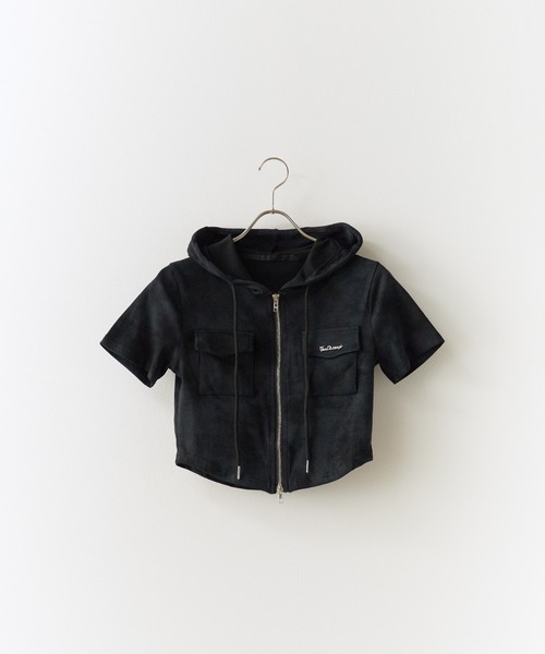 Chick(チック)の「Hooded Double Zip Top / フード付き ダブルジップトップス 秋物 秋服 2026年秋冬(Tシャツ/カットソー・レディース・ブラック/グレー系/ライトグレー/ホワイト/ブラック系・FREE)」の18枚目の写真
