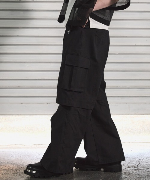 ANEDIST(アンディスト)の「3WAYエクストラワイドカーゴパンツ(カーゴパンツ・メンズ・ブラック/カーキ・L/M)」の7枚目の写真