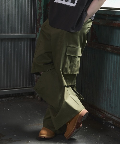 ANEDIST(アンディスト)の「3WAYエクストラワイドカーゴパンツ(カーゴパンツ・メンズ・ブラック/カーキ・L/M)」の14枚目の写真