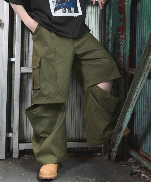 ANEDIST(アンディスト)の「3WAYエクストラワイドカーゴパンツ(カーゴパンツ・メンズ・ブラック/カーキ・L/M)」の15枚目の写真