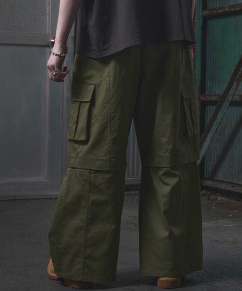 ANEDIST(アンディスト)の「3WAYエクストラワイドカーゴパンツ(カーゴパンツ・メンズ・ブラック/カーキ・L/M)」の19枚目の写真