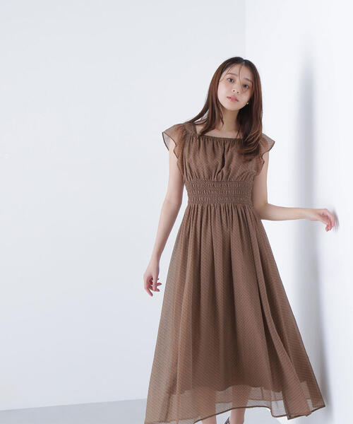 正規品♡スフレ♡BEARワンピース♡ベージュ ◇シアードットシャーリングワンピース（ワンピース）｜NATURAL