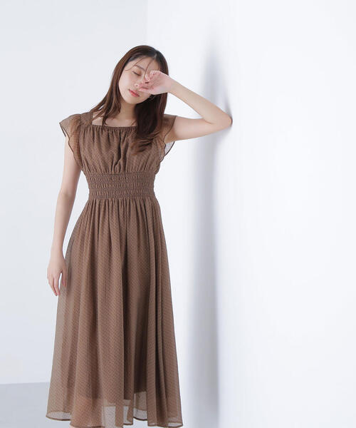 NATURAL BEAUTY BASIC(ナチュラルビューティーベーシック)の「◇シアードットシャーリングワンピース(ワンピース・レディース・ブラウン系その他/ブラック系その他・P/S/MEDIUM)」の12枚目の写真