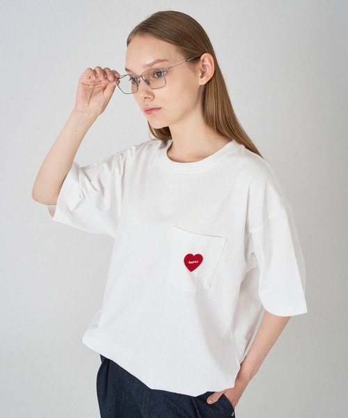 WRAPPED HEART LOGO刺繍 チビTシャツ WRAPPED HEART LOGO刺繍 チビTシャツ
