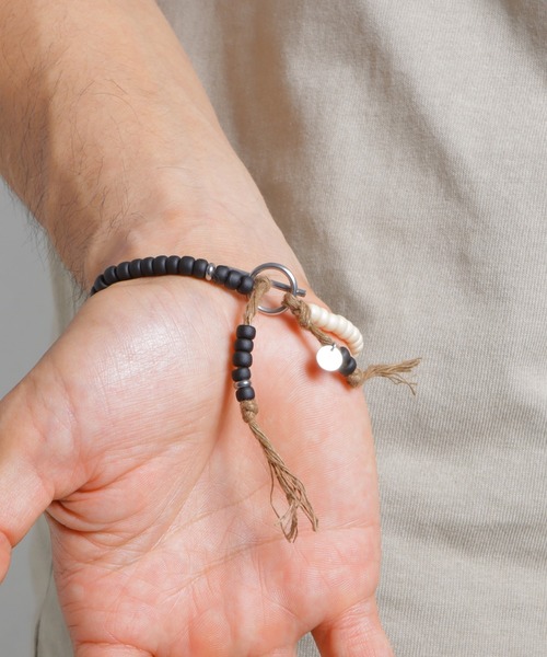 ブレスレット/バイカラー/ガラスビーズ/マット（ブレスレット