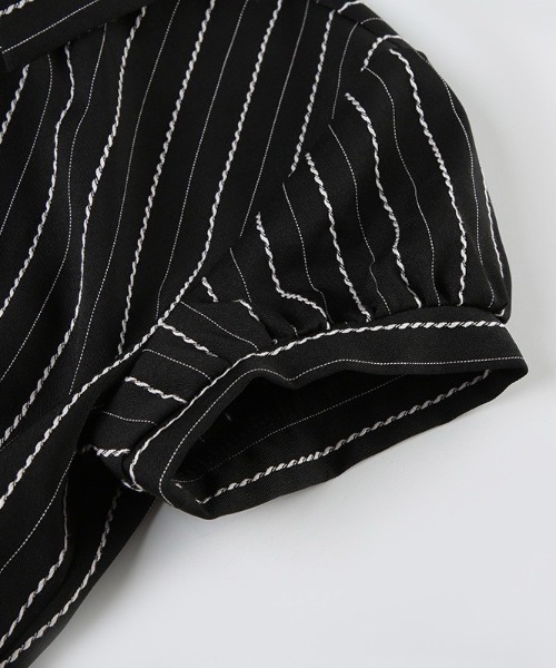 UP START(アップスタート)の「【LAMPOON】タイトストライプシャツ(シャツ/ブラウス・レディース・ブラック/ブルー・MEDIUM/LARGE/SMALL)」の17枚目の写真