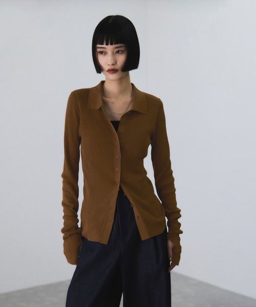 sinss ニットポロカーディガン Knit polo cardigan / ニットポロカーディガン（カーディガン