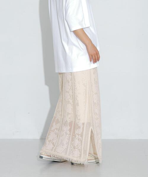 URBAN RESEARCH Sonny Label（アーバンリサーチサニーレーベル）の「フラワーメッシュスカート（スカート・レディース・ラベンダー/オフホワイト/チャコールグレー・FREE）」の2枚目の写真
