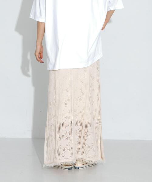 URBAN RESEARCH Sonny Label（アーバンリサーチサニーレーベル）の「フラワーメッシュスカート（スカート・レディース・ラベンダー/オフホワイト/チャコールグレー・FREE）」の7枚目の写真