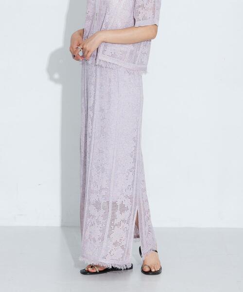 URBAN RESEARCH Sonny Label（アーバンリサーチサニーレーベル）の「フラワーメッシュスカート（スカート・レディース・ラベンダー/オフホワイト/チャコールグレー・FREE）」の15枚目の写真