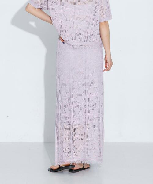 URBAN RESEARCH Sonny Label（アーバンリサーチサニーレーベル）の「フラワーメッシュスカート（スカート・レディース・ラベンダー/オフホワイト/チャコールグレー・FREE）」の16枚目の写真