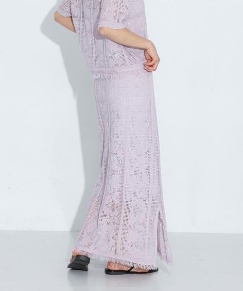 URBAN RESEARCH Sonny Label（アーバンリサーチサニーレーベル）の「フラワーメッシュスカート（スカート・レディース・ラベンダー/オフホワイト/チャコールグレー・FREE）」の17枚目の写真